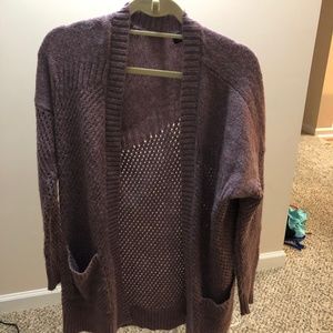Long knit cardigan